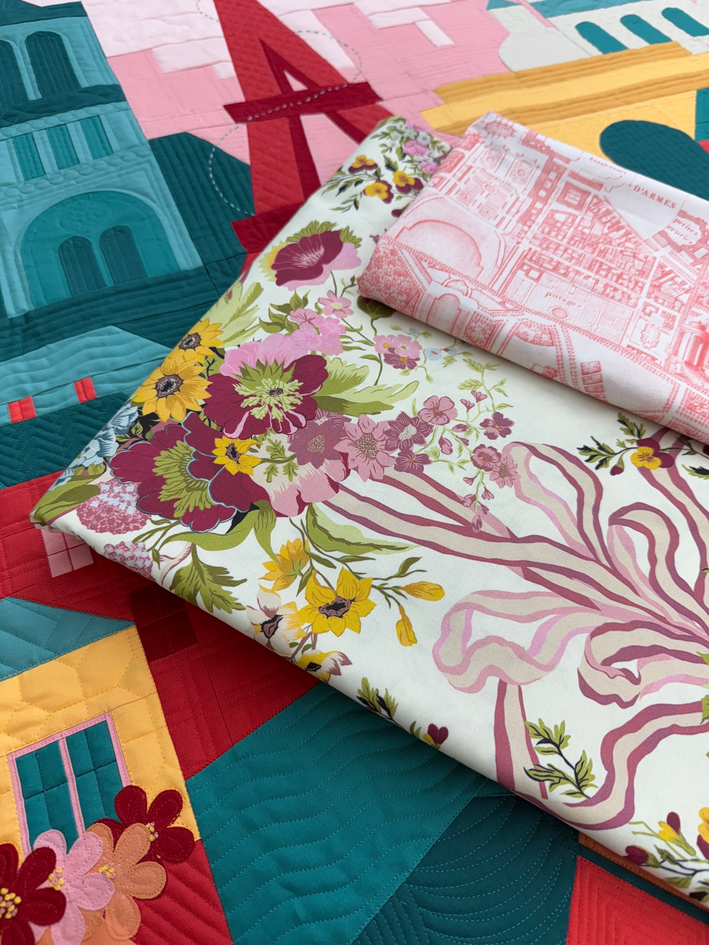 Backing & Binding with Label KIT for "Paris, Je T'Aime" Quilt....