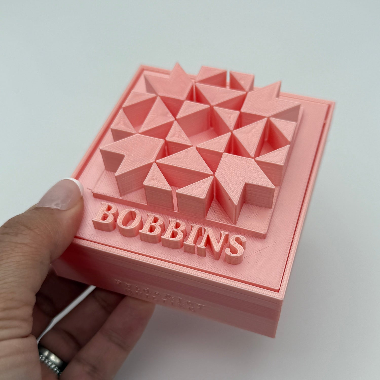 Class 15 Bobbin Box & Keepers by Pride & Joy Quilting pale pink