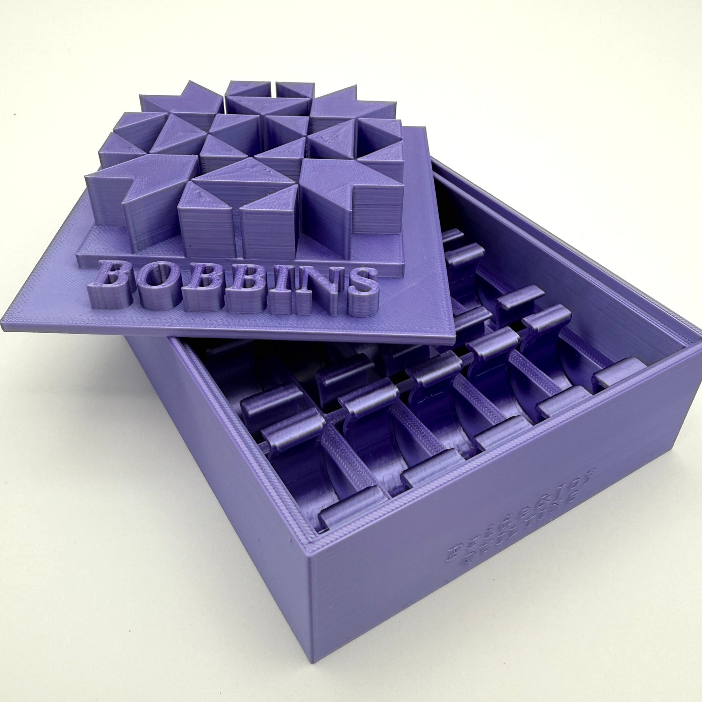 Class 15 Bobbin Box & Keepers by Pride & Joy Quilting purple