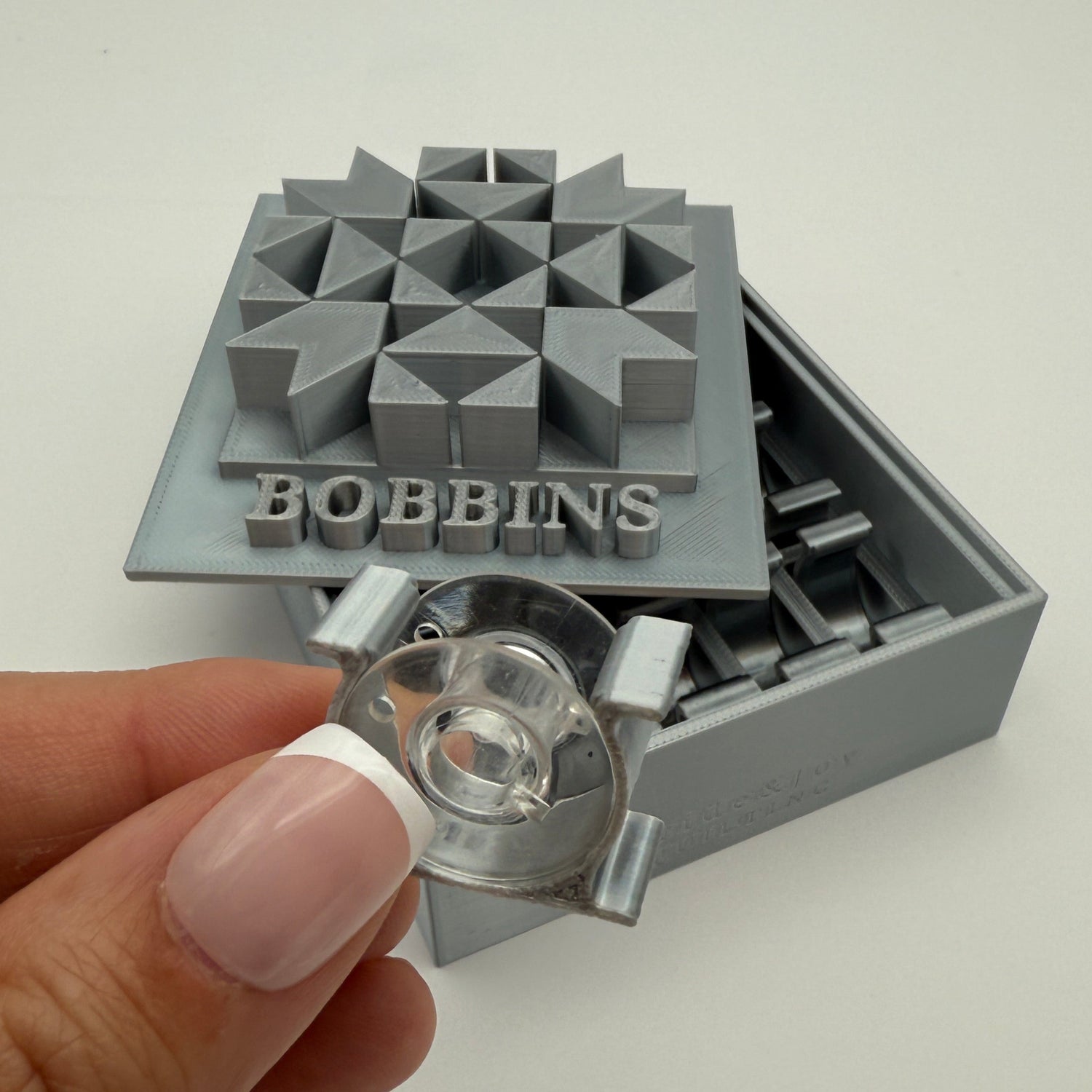 Class 15 Bobbin Box & Keepers by Pride & Joy Quilting silver