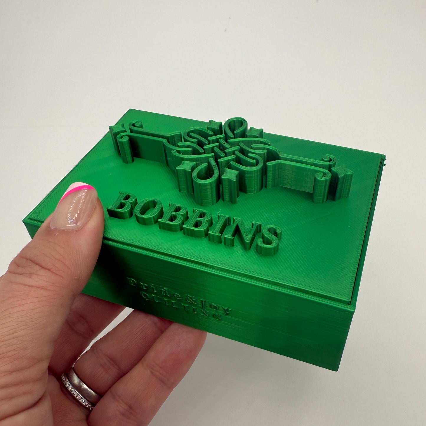 (Size: Singer Featherweight) (COLOR: Emerald Green) Bobbin Box & Keepers