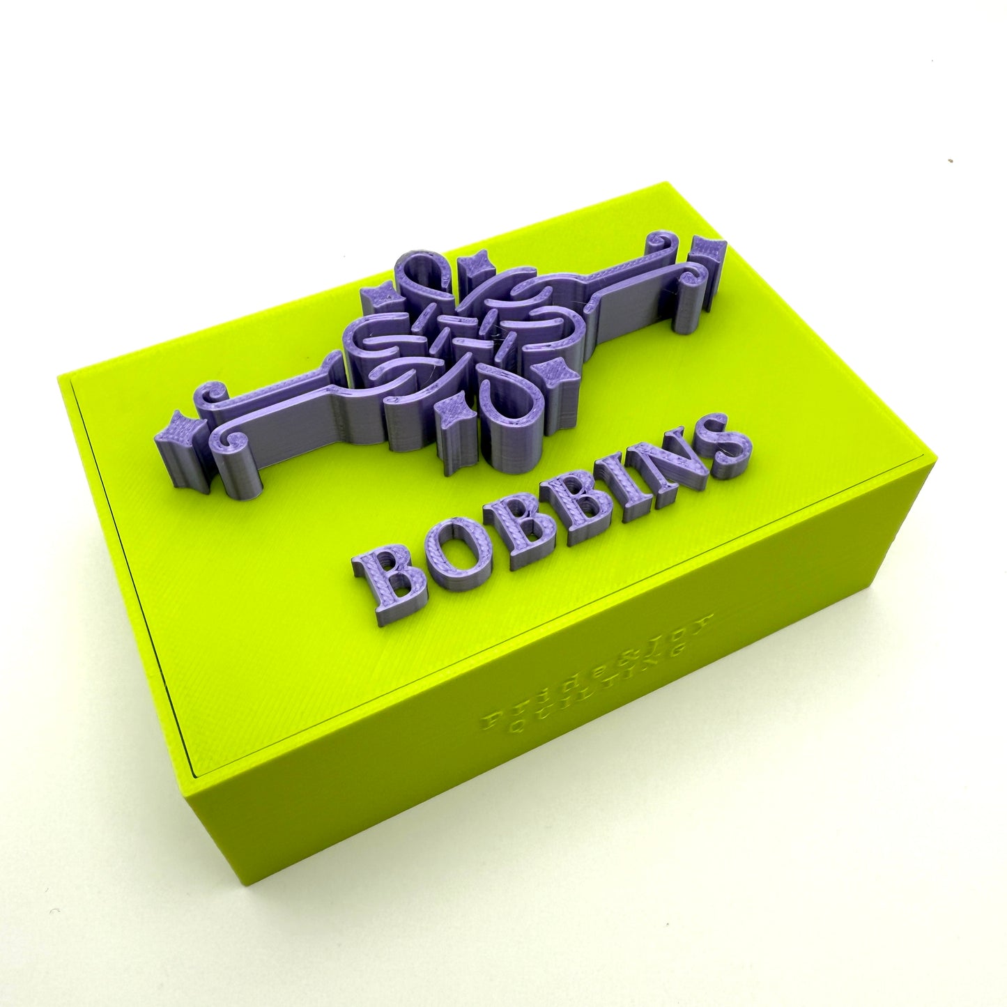 (Size: Singer Featherweight) (COLOR: Peridot Green & Purple Amethyst ) Bobbin Box & Keepers
