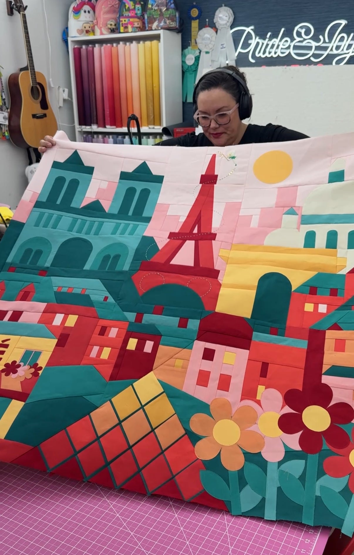 "Paris, Je T'Aime" Dual Technique Quilt Pattern by Pride & Joy Quilting