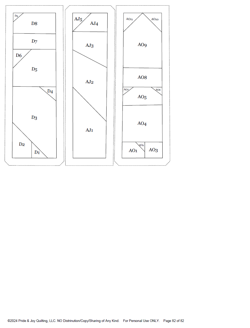 KIT for Part 6 of 9 Capturing Memories Charming Village Foundation Paper Piecing Quilt Pattern