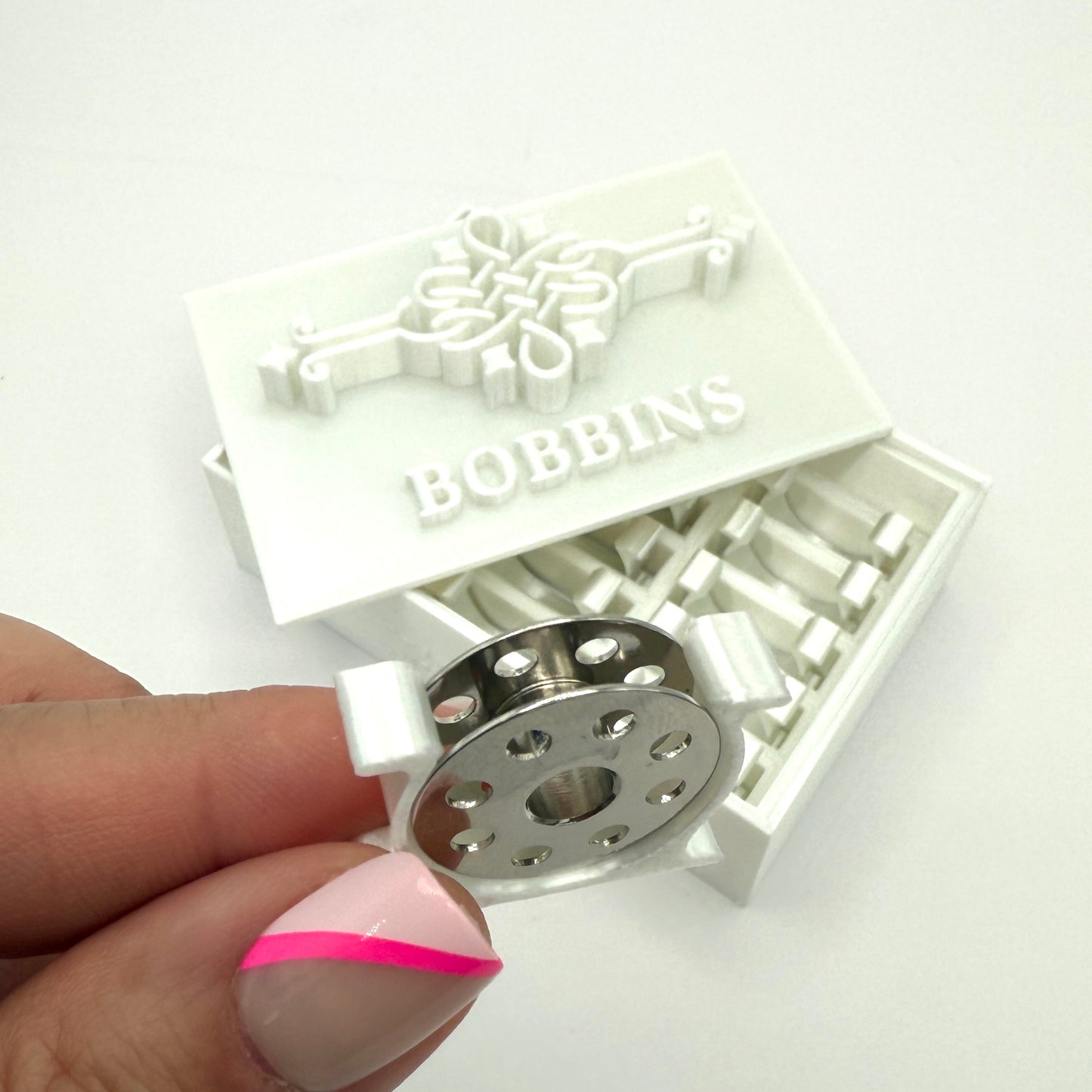 Singer Featherweight Bobbin Box & Keepers by Pride & Joy Quilting pearl