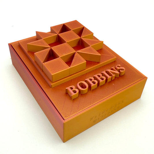 (Size: Class L ) (COLOR: Dual Tone Pink/Orange) Bobbin Box & Keepers