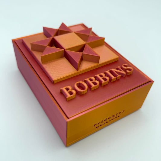 (Size: Class M ) (COLOR: Dual Tone Pink/Orange) Bobbin Box & Keepers