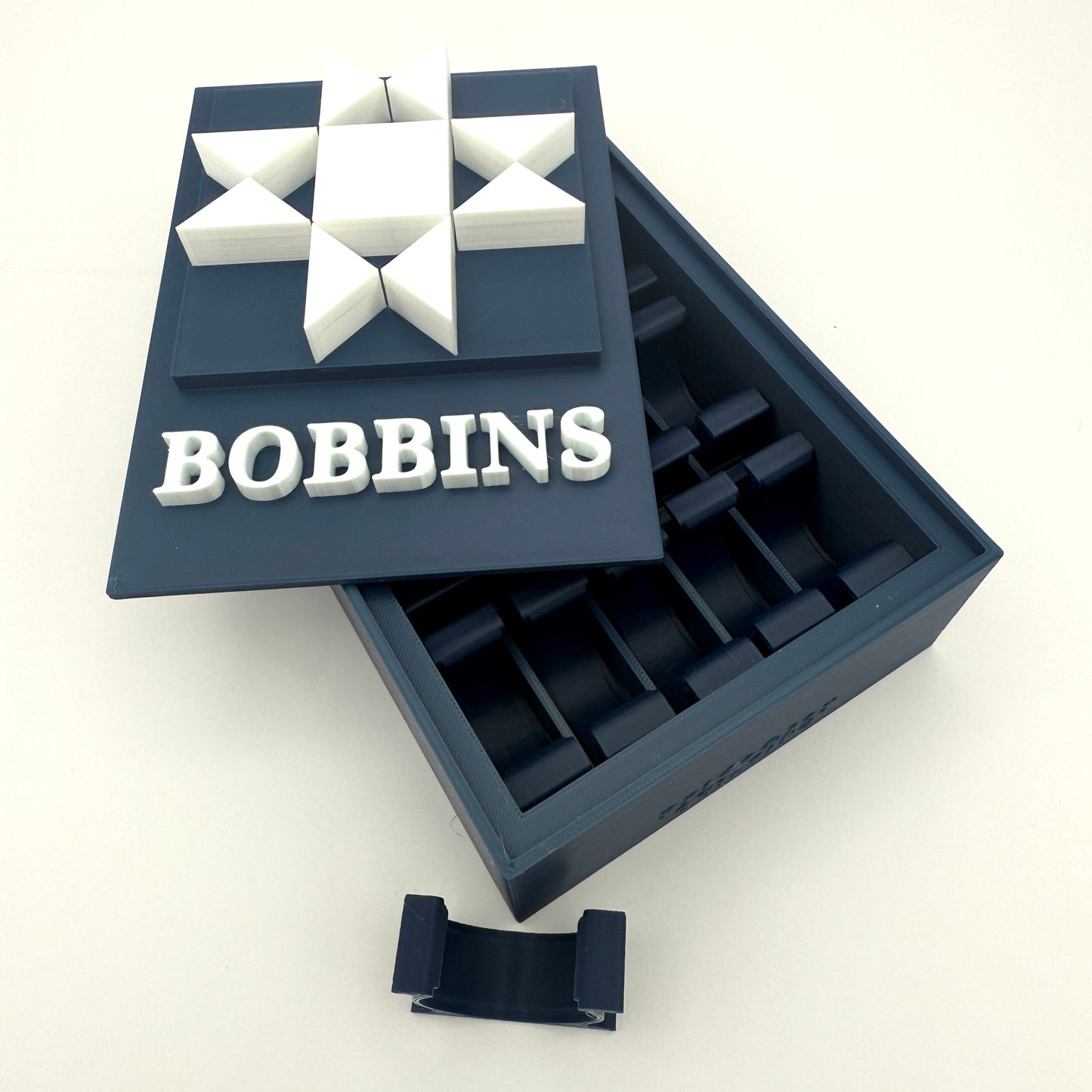 (Size: Class M ) (COLOR: Nautical Navy & Pearl WHITE) Bobbin Box & Keepers ..