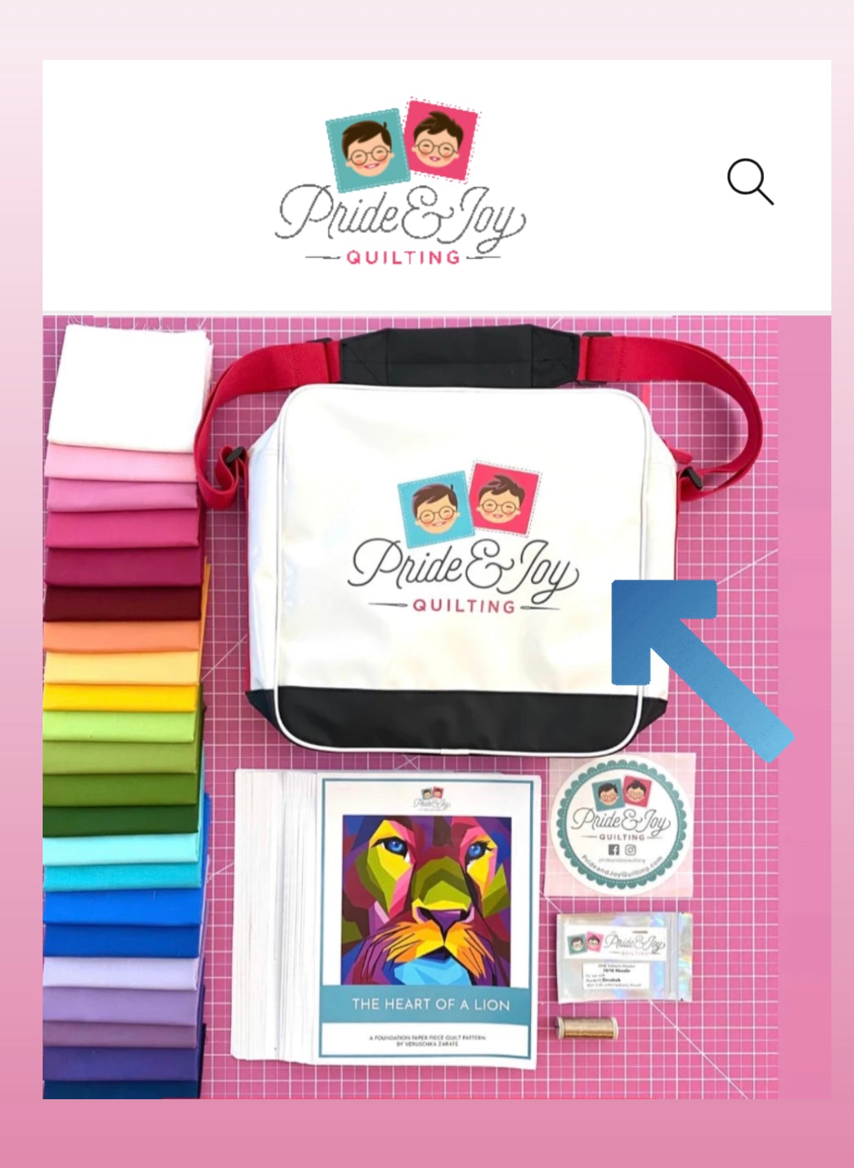 Pride & Joy Quilting Zippered Tote Bag