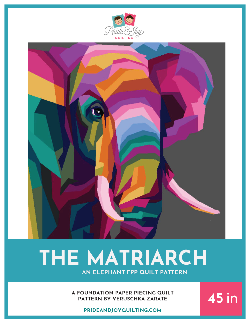 PDF Pattern The Matriarch Elephant Foundation Paper Piecing Quilt Pattern