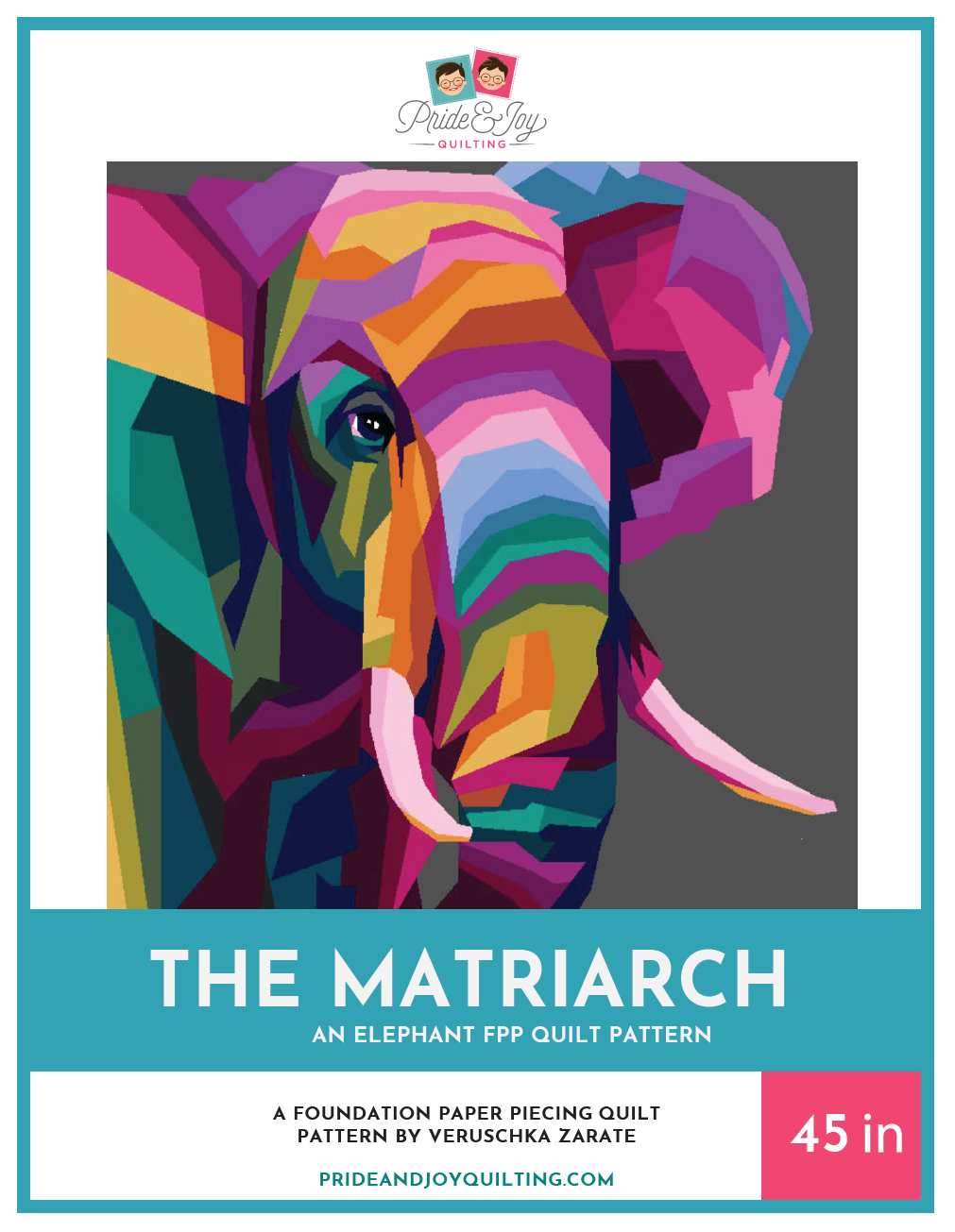 PAPER Pattern The Matriarch Elephant Foundation Paper Piecing Quilt Pattern