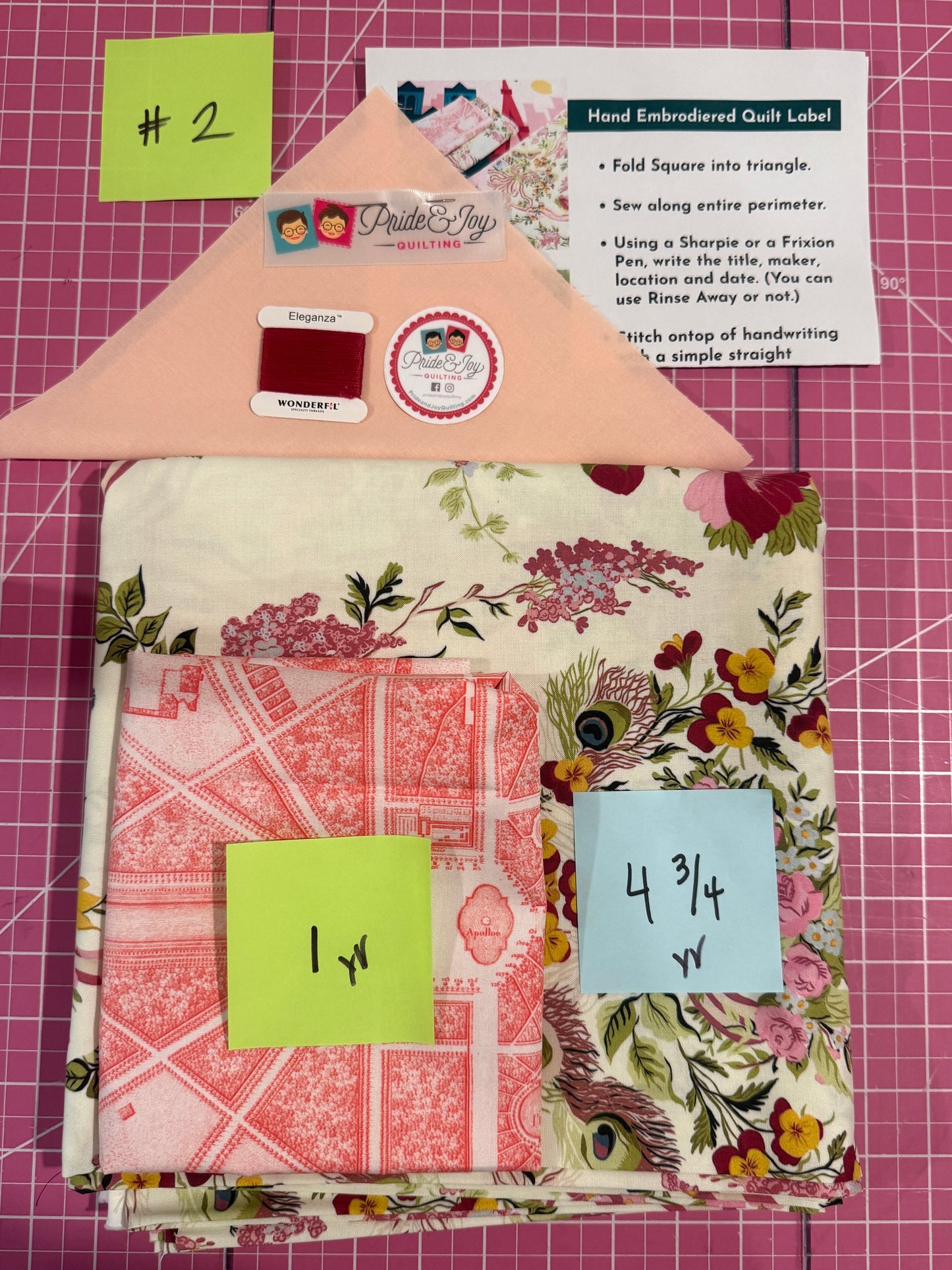 #2 Remnant Backing & Binding with Label KIT for "Paris, Je T'Aime" Quilt