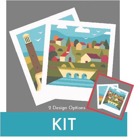 KIT para la parte 6 de 9 Capturando recuerdos Patrón de colcha de piezas de papel de Charming Village Foundation
