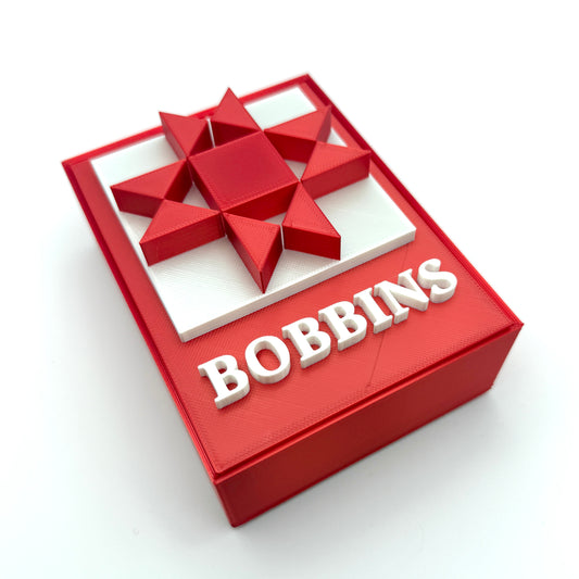 (Size: Class M ) (COLOR: Ruby RED & Pearl WHITE) Bobbin Box & Keepers