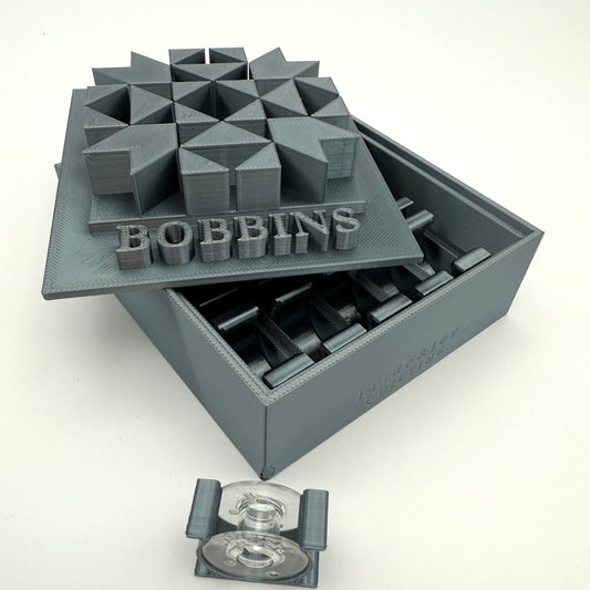 Class 15 Bobbin Box & Keepers by Pride & Joy Quilting gray