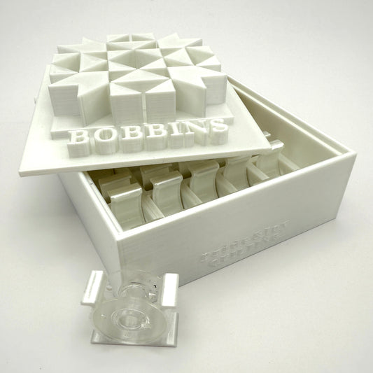 Class 15 Bobbin Box & Keepers by Pride & Joy Quilting white