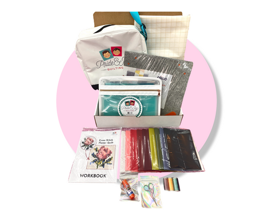 KIT- Cross Stitch Flower Quilt: A Pattern-less Approach QUILTCON 2024