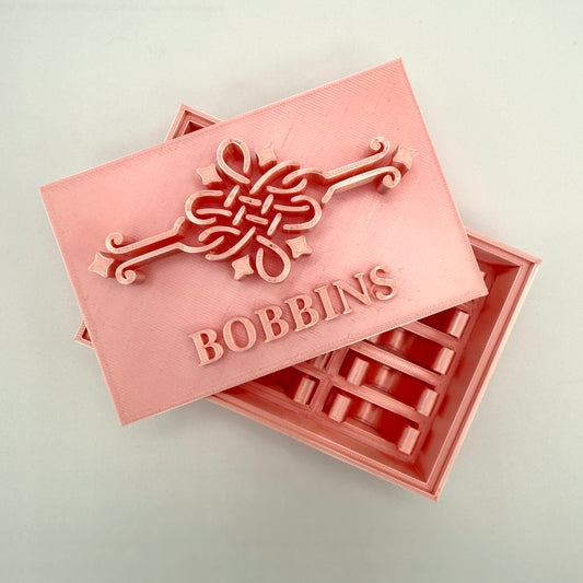 (Size: Singer Featherweight) (COLOR: Pink Diamond) Bobbin Box & Keepers