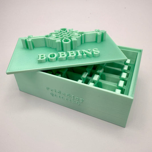 (Size: Singer Featherweight) (COLOR: Mint Tourmaline) Bobbin Box & Keepers