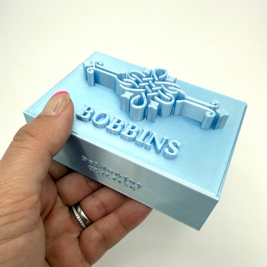 (Size: Singer Featherweight) (COLOR: Topaz Blue) Bobbin Box & Keepers