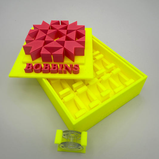 (Size: Class 15 ) (COLOR: NEON Yellow-Pink) Bobbin Box & Keepers (Copy)