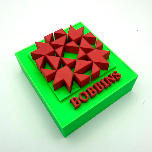 (Size: Class 15 ) (COLOR: Neon Green & Ruby Red) Bobbin Box & Keepers