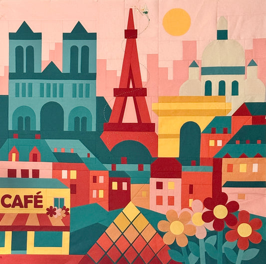 "Paris, Je T'Aime" Dual Technique Quilt Pattern by Pride & Joy Quilting