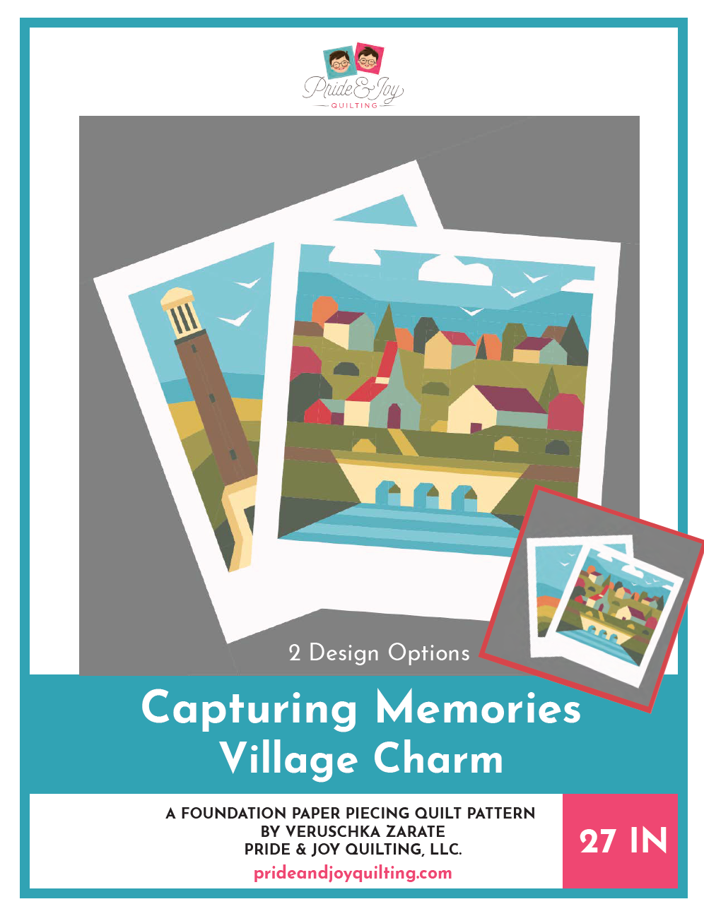 KIT para la parte 6 de 9 Capturando recuerdos Patrón de colcha de piezas de papel de Charming Village Foundation
