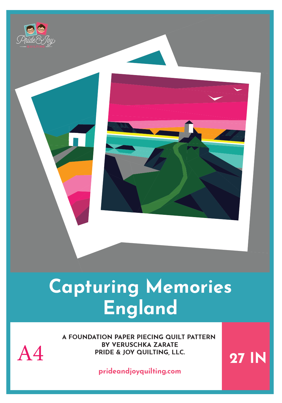 PDF (Parte 4 de 9) (Papel A4) Capturing Memories INGLATERRA, una serie de patrones de colchas con piezas de papel base
