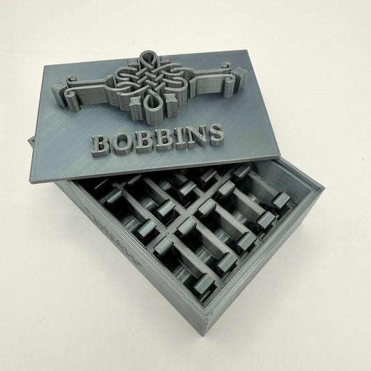 Singer Featherweight Bobbin Box & Keepers by Pride & Joy Quilting red slipper titan gray