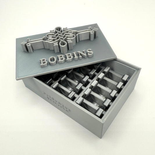 Singer Featherweight Bobbin Box & Keepers by Pride & Joy Quilting silver