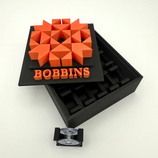 (Size: Class 15 ) (COLOR: Onyx Black & Blood Orange) Bobbin Box & Keepers