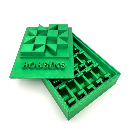 (Size: Class L ) (COLOR: Emerald Green) Bobbin Box & Keepers by Pride & Joy Quilting