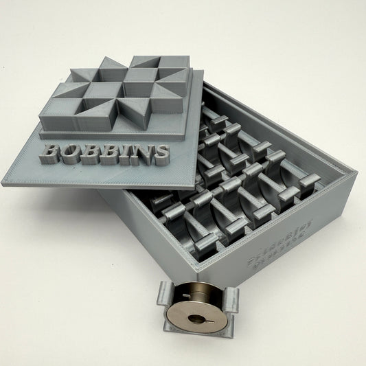 (Size: Class L ) (COLOR: Moonstone Silver) Bobbin Box & Keepers