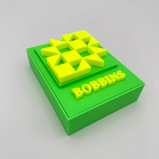 (Size: Class L ) (COLOR: NEON Green/Yellow) Bobbin Box & Keepers by Pride & Joy Quilting.
