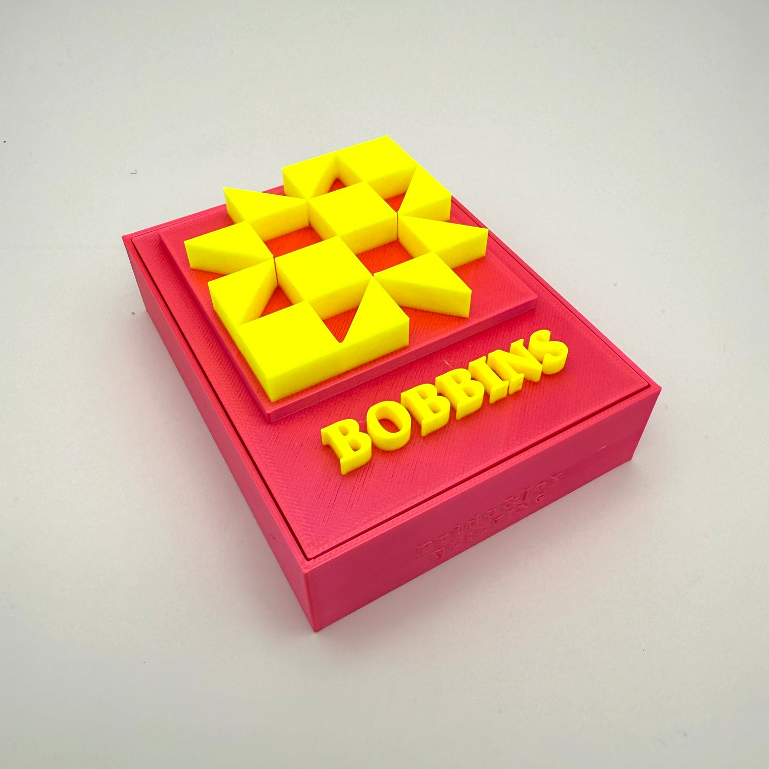 (Size: Class L ) (COLOR: NEON Pink-Yellow) Bobbin Box & Keepers