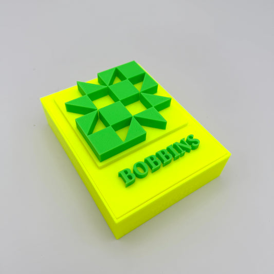 (Size: Class L ) (COLOR: NEON Yellow-Green) Bobbin Box & Keepers by Pride & Joy Quilting
