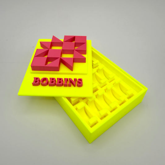 (Size: Class L ) (COLOR: NEON Yellow/ Pink) Bobbin Box & Keepers