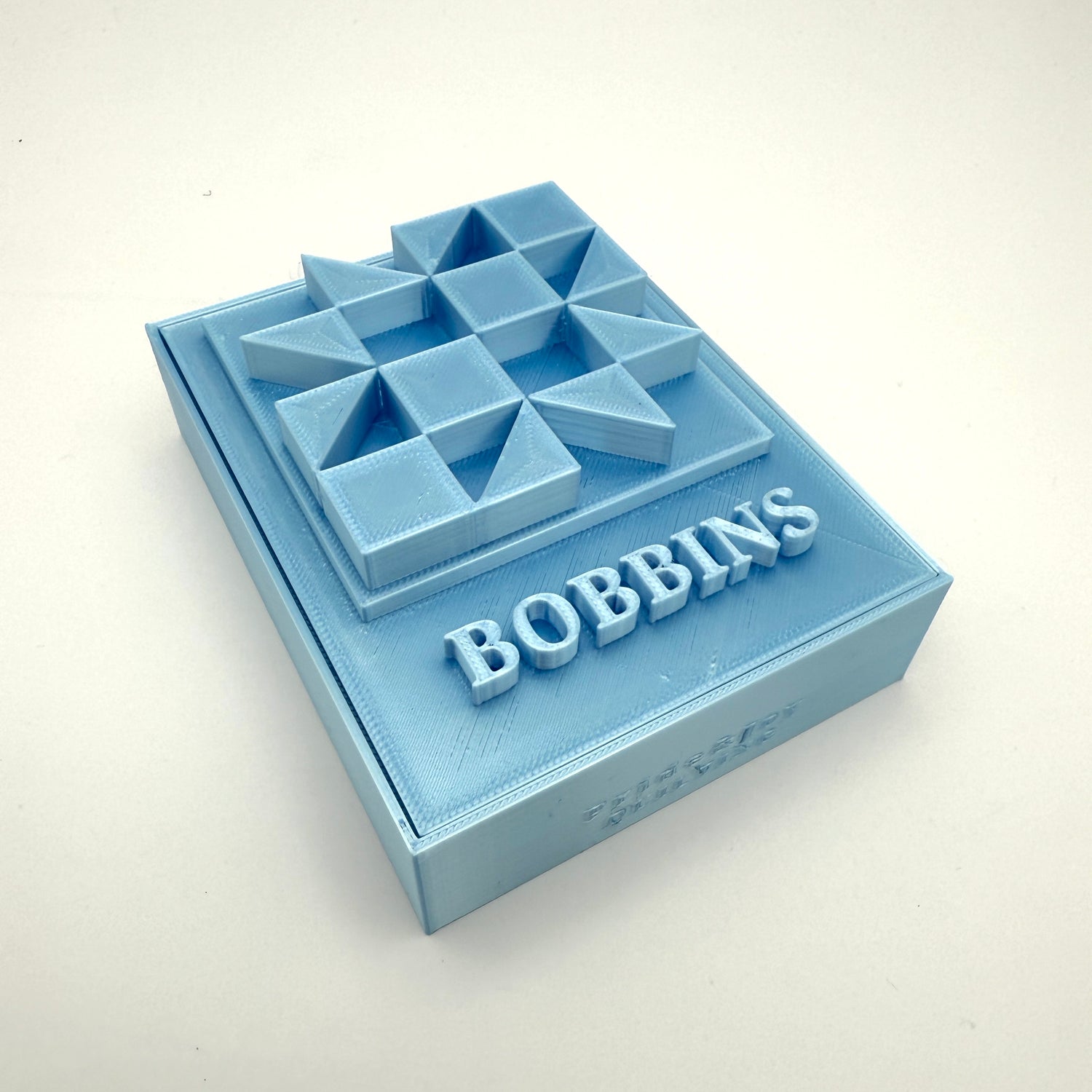 (Size: Class L ) (COLOR: Pale Blue Topaz) Bobbin Box & Keepers by Pride & Joy Quilting