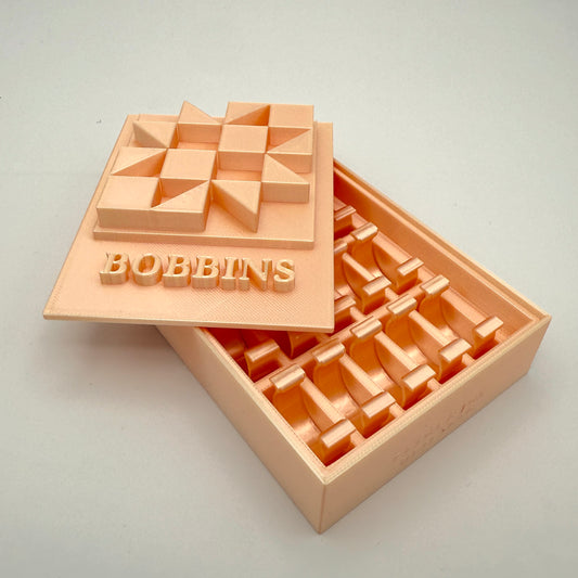 (Size: Class L ) (COLOR: Peach Morganite) Bobbin Box & Keepers