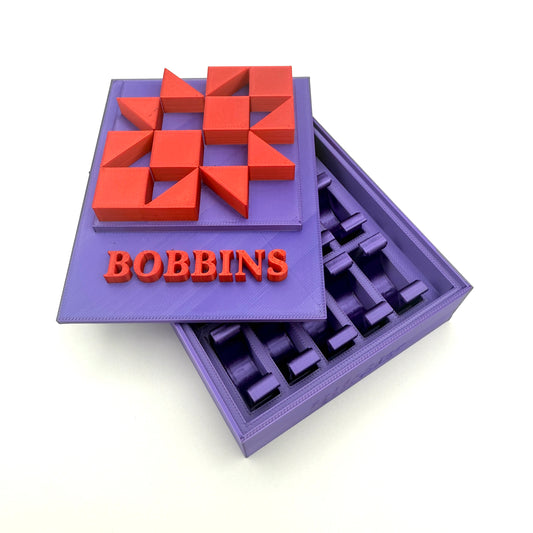 (Size: Class L ) (COLOR: Purple & Ruby Red) Bobbin Box & Keepers