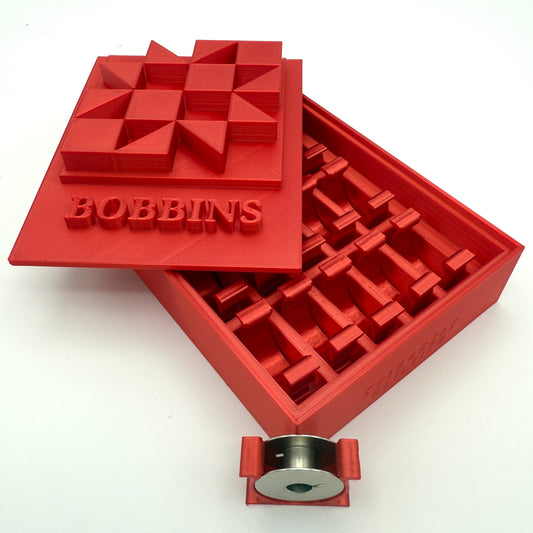 (Size: Class L ) (COLOR: Ruby Red) Bobbin Box & Keepers