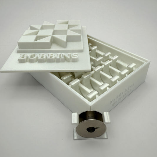 (Size: Class L ) (COLOR: White Pearl) Bobbin Box & Keepers.