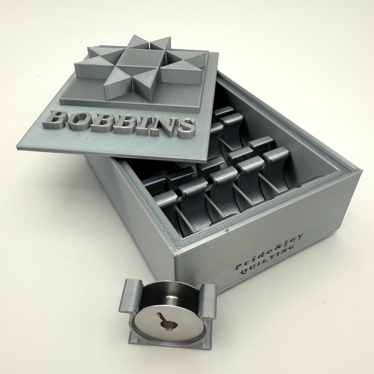 (Size: Class M ) (COLOR: Moonstone Silver) Bobbin Box & Keepers