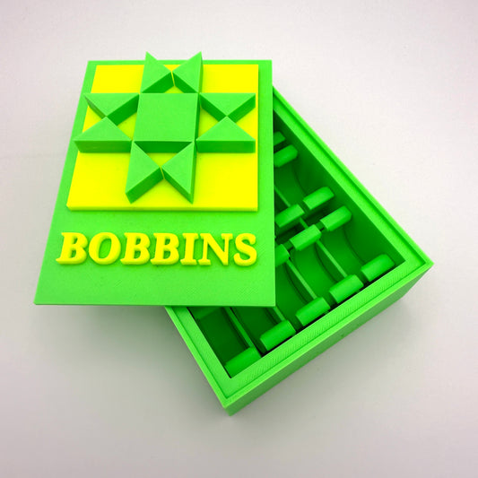 (Size: Class M ) (COLOR: Neon Green-Yellow) Bobbin Box & Keepers