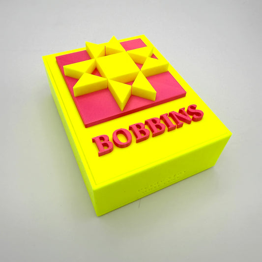 (Size: Class M ) (COLOR: Neon Yellow-Pink) Bobbin Box & Keepers