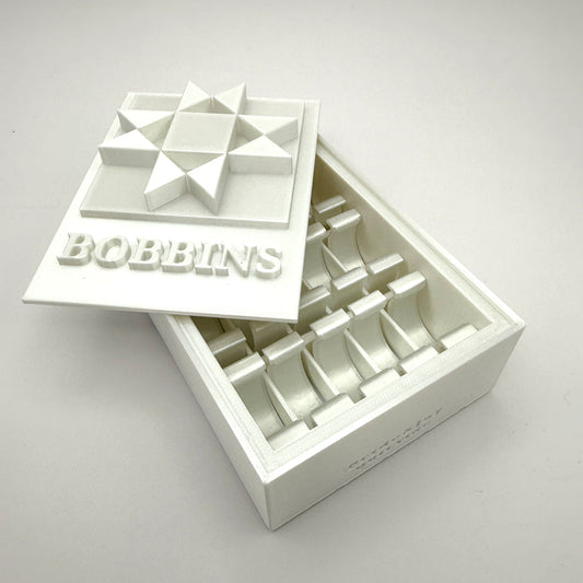 (Size: Class M ) (COLOR: Pearl White) Bobbin Box & Keepers