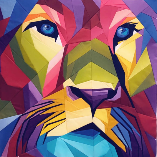 Heart of a Lion Foundation Paper Piece Pattern (30 in) -PDF Digital Download