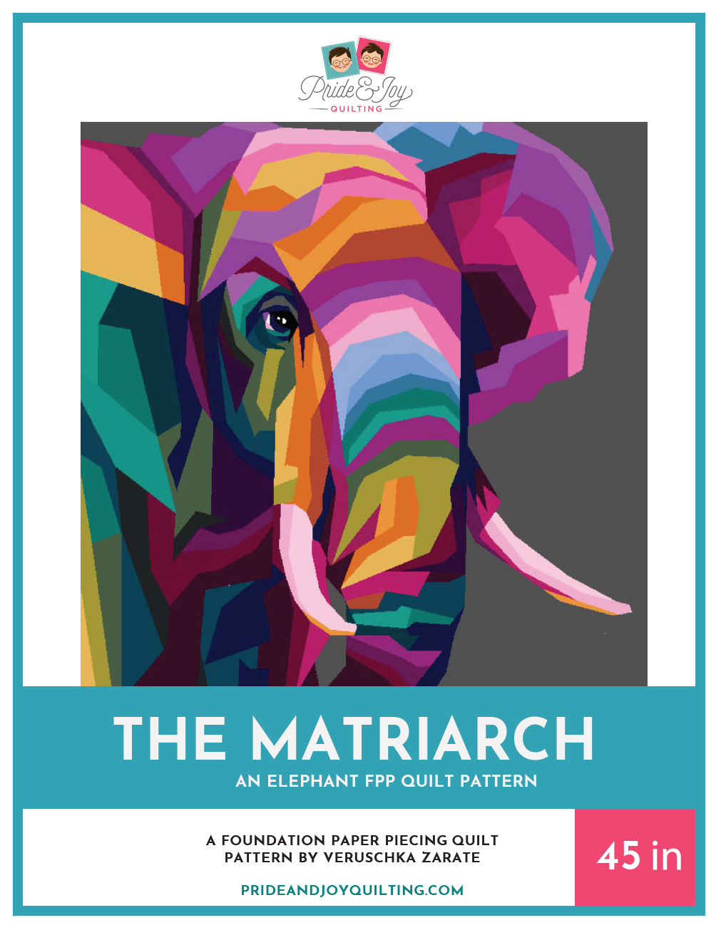 QUILT KIT The Matriarch Elephant Foundation Paper Piecing Quilt