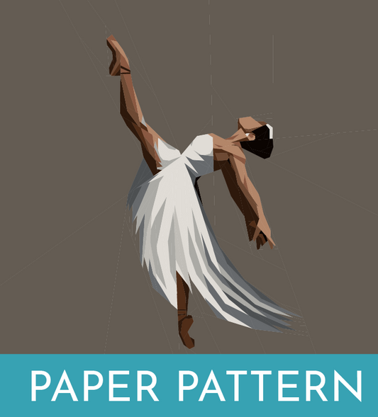 Patrón de papel: Edredón de piezas de papel de Fundación Prima Ballerina